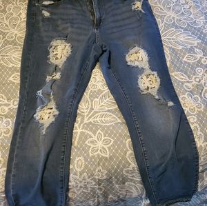 Lace Distressed Judy Blue jeans